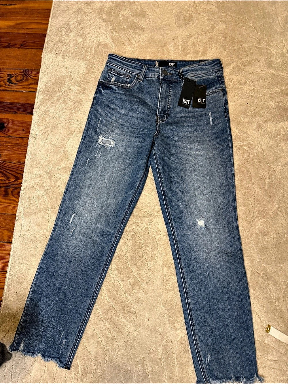 Kut from the Kloth Rachel Fab AB High Rise Mom Jean High Rise Mom Jeans in Blue